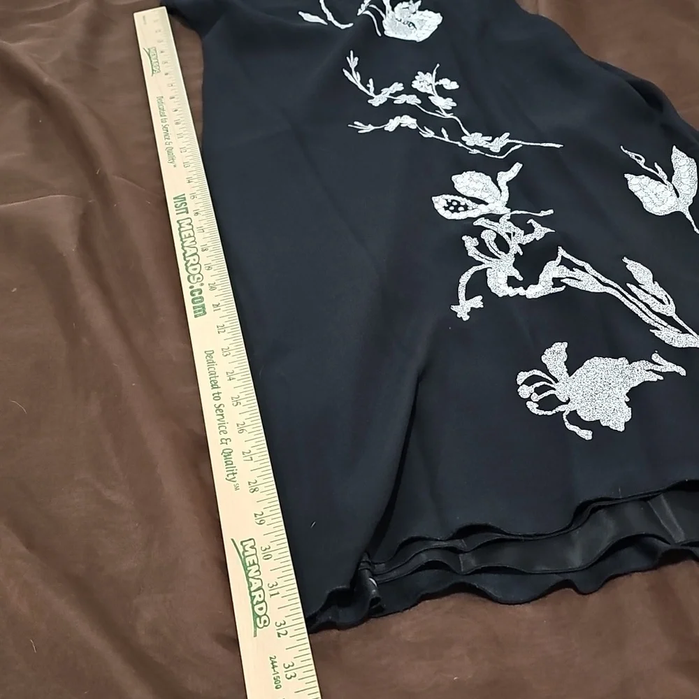 Maria Grazia Severi Lined Summer Maxi Dress Sequin Floral Sleeveless Size EU 44 - Picture 9 of 11